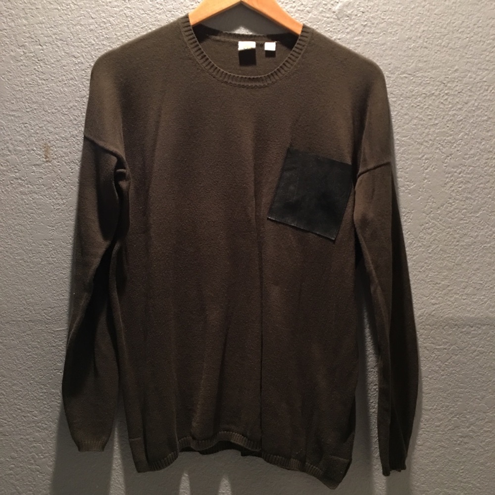 Anthropologie Yellow Bird Green Oversize Sweater